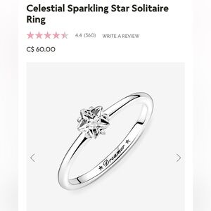 STERLING SILVER CELESTIAL STAR RING